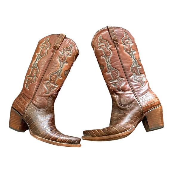 Idyllwind Women’s Frisk Me Printed Leather Snip Toe Western Boots Size 9 - Picture 3 of 12